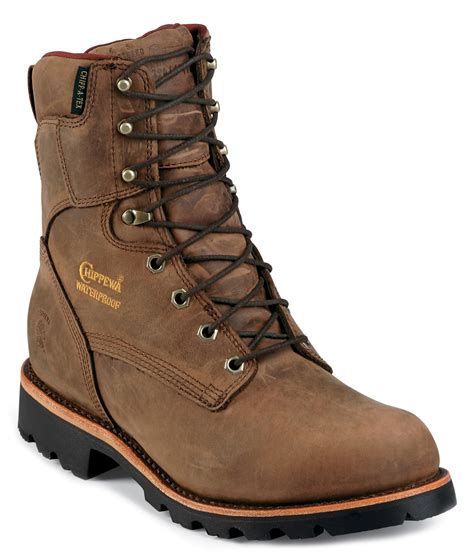 Chippewa Insulated Waterproof 8 Lace Up Work Boots Round Toe Sheplers