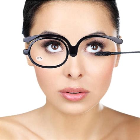 hzru makeup glasses 2 pack magnifying makeup glasses flip down lens folding cosmetic womens