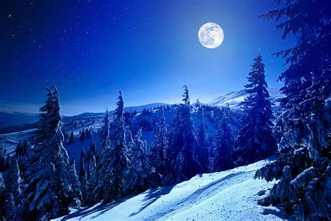Full Moon Snow Stock Photos Pictures And Royalty Free Images Istock