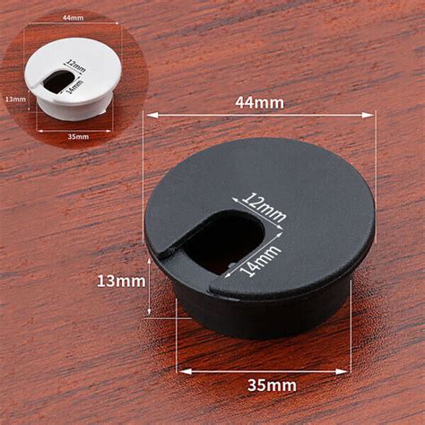 50 60 80mm pc computer desk abs plastic grommet table cable tidy wire hole cover ebay