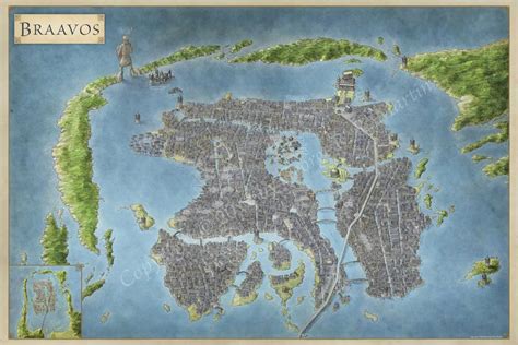 The City Of Braavos Fantastic Maps