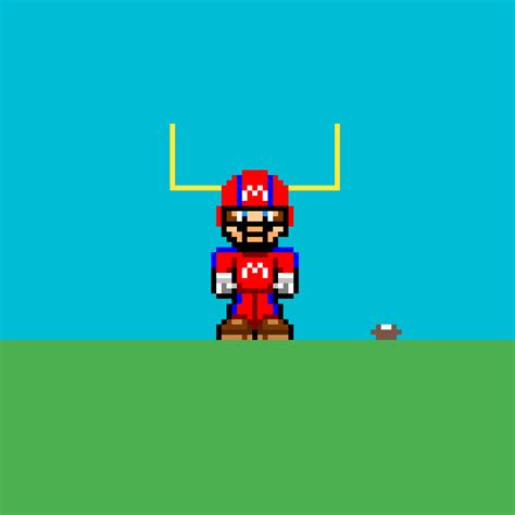 Pixilart Football Mario By Ryannothere