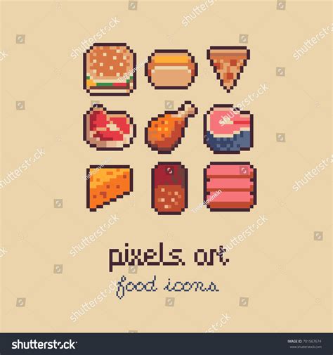 16x16 Pixel Art Food