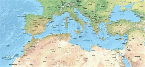 Map Of The Mediterranean Map Of The World