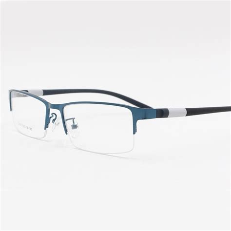 bclear popular half rim alloy man spectacle frames flexible tr90 temple legs optical eyeglasses