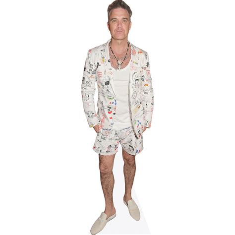 Robbie Williams White Outfit Cardboard Cutout