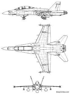 Click here to view drawing. macdonnell douglas f a 18b hornet | Aircraft design ...