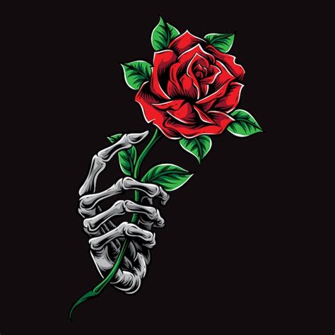 Skeleton Holding Rose