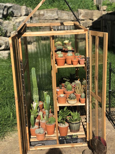 Step by step diy article about free greenhouse plans. I see your mini DIY greenhouse and raise you a slightly ...