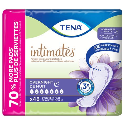 Tena Intimates Overnight Pad 48 Count