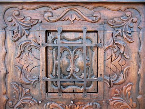 Carved Door With Grilled Peep La Puerta Originals