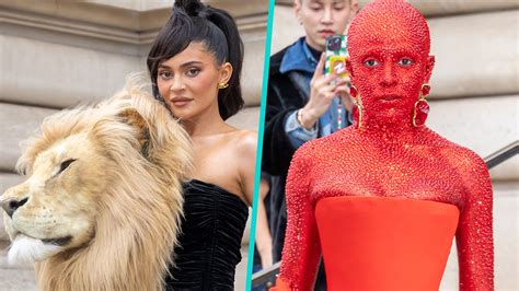 Kylie Jenner Wears Giant Lion As Doja Cat Looks Unrecognizable At Paris Fashion Week Access