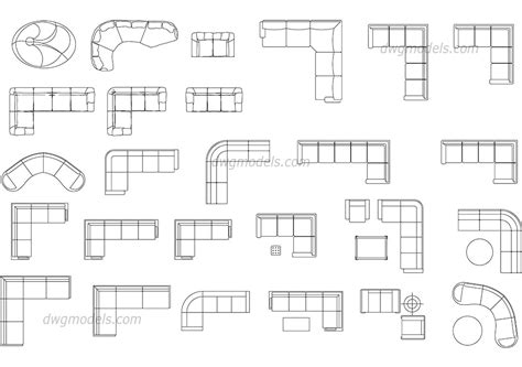 Cad Blocks Of Sofas Free Dwg Hot Sex Picture