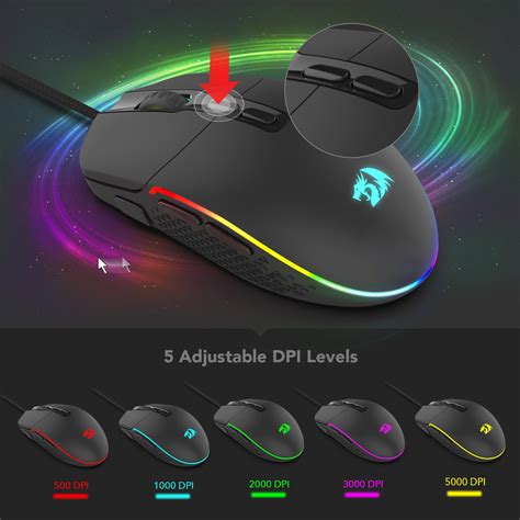 Redragon M719 Invader Wired Rgb Optical Gaming Mouse Mice 10000 Dpi 7 Buttons 4897093820747 Ebay
