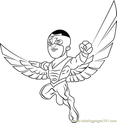 Falcon Coloring Page - Free The Super Hero Squad Show Coloring Pages