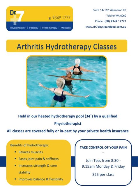 New Hydrotherapy Aqua Fit Class Dr7 Physiotherapy Podiatry