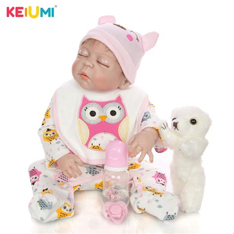 Keiumi 23 Inch As Sleeping Reborn Doll Baby Full Silicone Vinyl Body