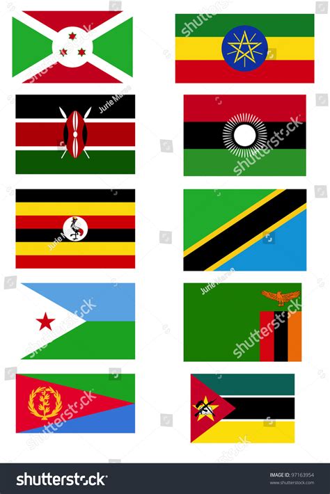 East Africa Flags Stock Photo 97163954 Shutterstock