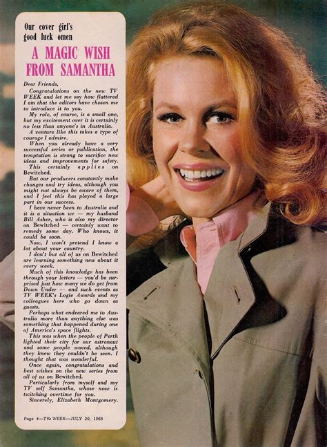 bewitched with elizabeth montgomery article a magic wish from samantha tv week australia