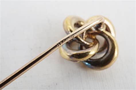 Vintage 14k Gold Stick Pin Ww Etsy