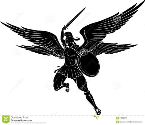 Archangel Sword Strike Stock Vector Illustration Of Beautiful 116986701