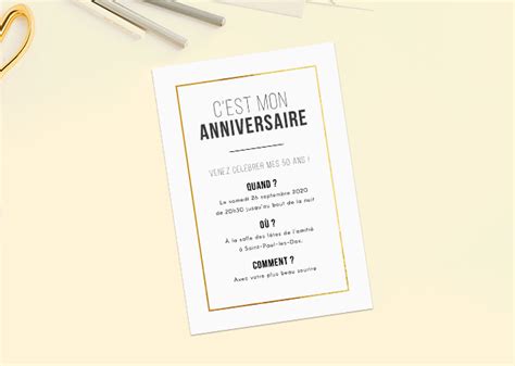 Fournir une lettre d'invitation rédigée. Commander carte d'invitation pour anniversaire - existeo.fr