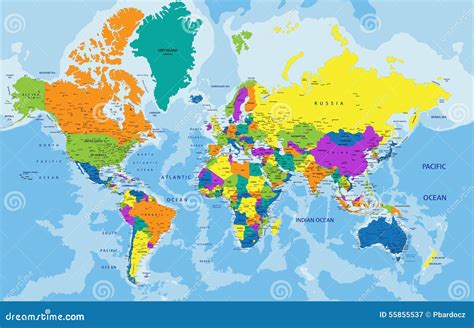 Colorful World Map Vector Illustration 86593120