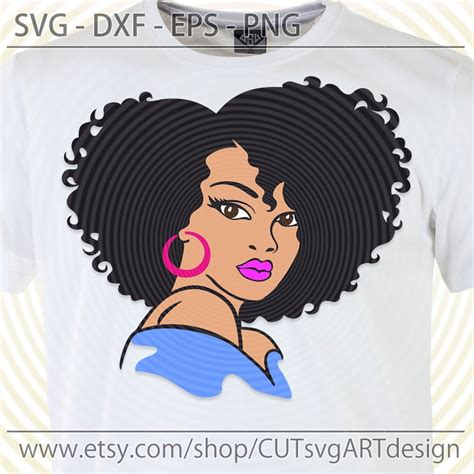 Clip Art Art And Collectibles Afro Girl Power Svg Png Dxf Eps Black Woman
