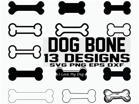 Dog Bone Svg Dog Bone Clipart Cut Files Silhouette Files Etsy