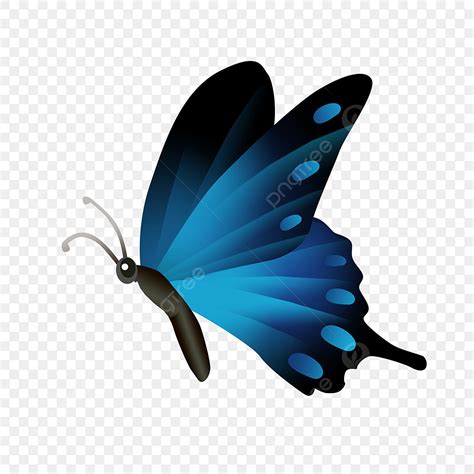 Hand Drawn Butterfly Png Transparent Blue Cartoon Hand Drawn Butterfly Material Cartoon Hand