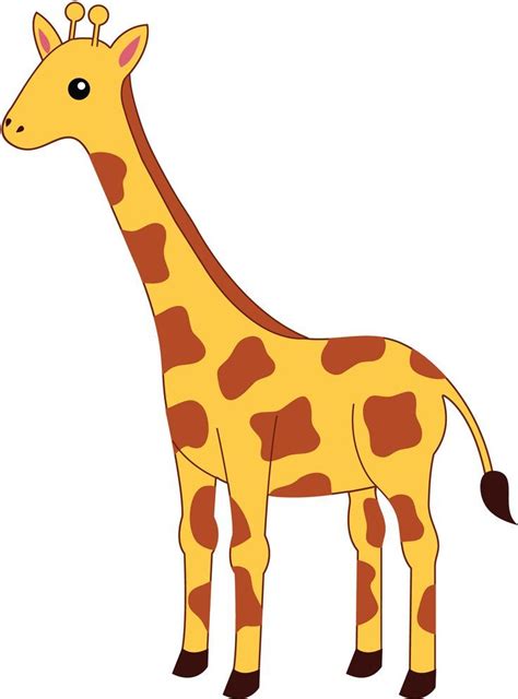 Simple Giraffe Outline Cute Giraffe Clipart Applique Cartoon Giraffe