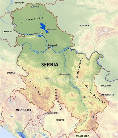 Mapa De Serbia