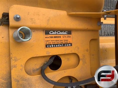 Cub Cadet Gtx 2154 Riding Mower Sn 14a 3gec010 Freije And Freije