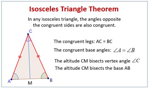 Isosceles Triangle Theorem Examples Videos Worksheets Solutions