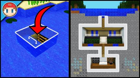 Minecraft How To Build A Underwater Secret Base Tutorial 4 Easy
