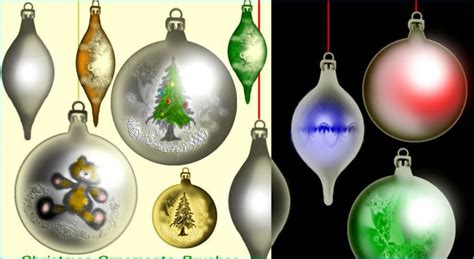 Free Christmas Trees and Decoration Brushes For Photoshop  Christmas
