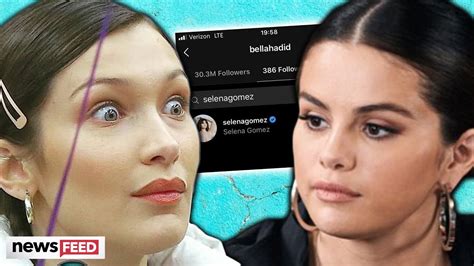bella hadid follows and quickly unfollows selena gomez after years long drama youtube