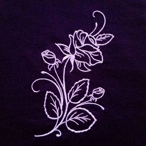 Rose One Color Free Machine Embroidery Design