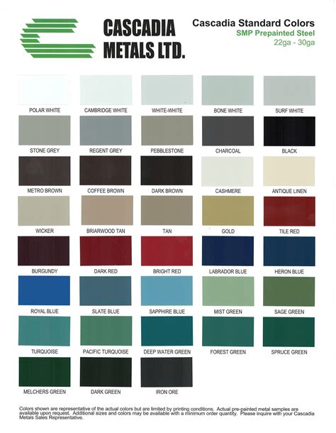 Metal Sales Colors A Guide To Choosing The Right Color For Your