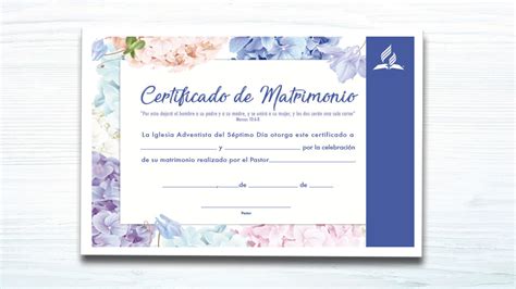 Certificado De Casamiento Ministerio De La Familia Materiales Y