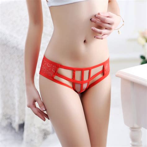 Sexy Women S Bandage Hollow Out V String Thong Briefs Panties Knickers Underwear Ebay