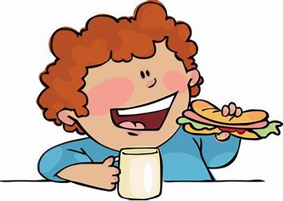 Lunch Clipart Eating Clip Munch Illustration Kid