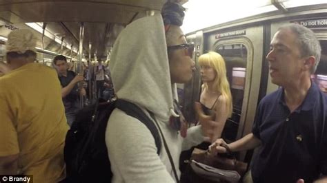 Brandy Goes Incognito As She Belts Out A Song On The New York Subway In Video Daily Mail Online