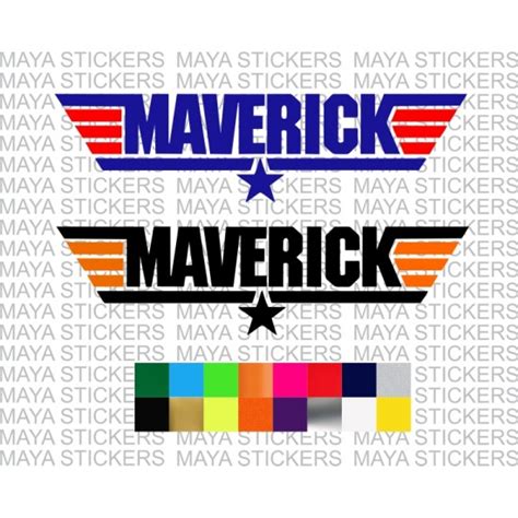 Maverick Top Gun Logo Decal Sticker In Custom Colors And Sizes