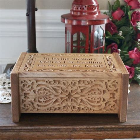 Personalized Wooden Urn For Human Ashes Wooden Memorial Box Etsy In