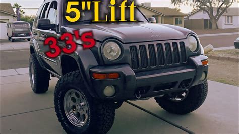 Lifted Jeep Liberty 5 Lift 33 12 Tires👍 Review And Update Youtube