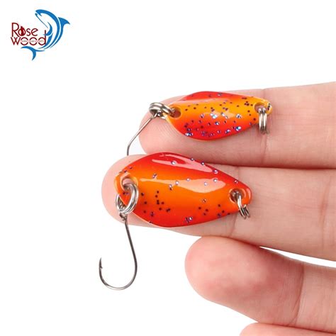 Rosewood 4pcslot Micro 14g 22g Trout Fishing Spoon Lures Pure Copper