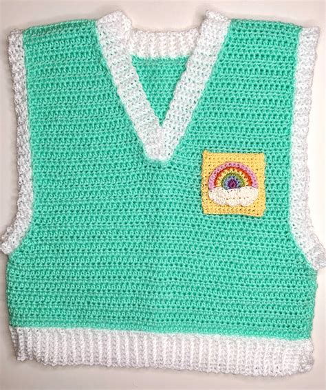 Lil Pocket Crochet Sweater Vest Etsy