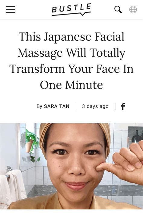 this japanese facial massage will totally transform your face in one minute facial massage