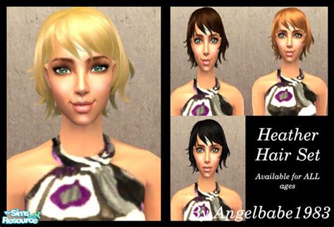 the sims resource heather hair set